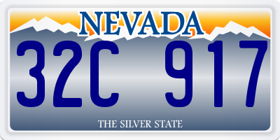 NV license plate 32C917