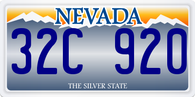 NV license plate 32C920