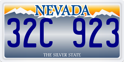 NV license plate 32C923