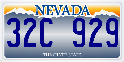 NV license plate 32C929
