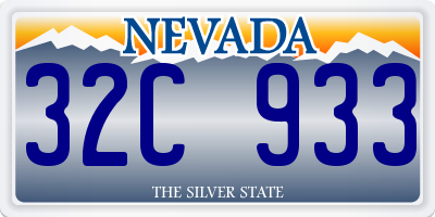 NV license plate 32C933