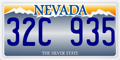 NV license plate 32C935