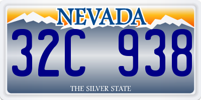 NV license plate 32C938