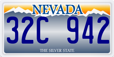 NV license plate 32C942
