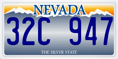 NV license plate 32C947