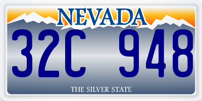 NV license plate 32C948