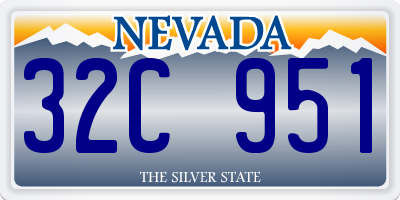 NV license plate 32C951