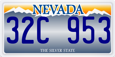 NV license plate 32C953