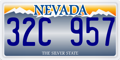 NV license plate 32C957