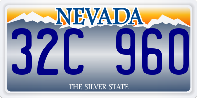 NV license plate 32C960