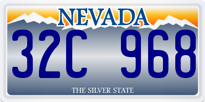 NV license plate 32C968