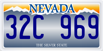 NV license plate 32C969