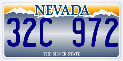 NV license plate 32C972