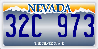 NV license plate 32C973