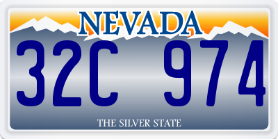 NV license plate 32C974