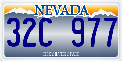 NV license plate 32C977