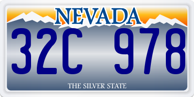 NV license plate 32C978