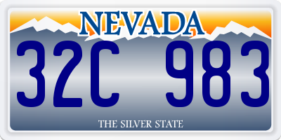 NV license plate 32C983