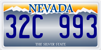 NV license plate 32C993