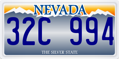 NV license plate 32C994