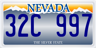 NV license plate 32C997