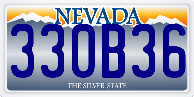 NV license plate 330B36