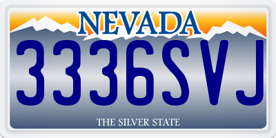 NV license plate 3336SVJ