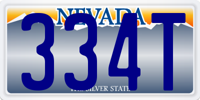 NV license plate 334T