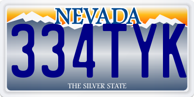 NV license plate 334TYK