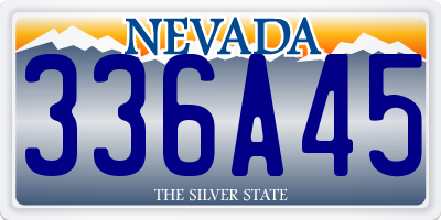 NV license plate 336A45