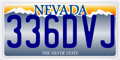 NV license plate 336DVJ