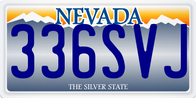 NV license plate 336SVJ