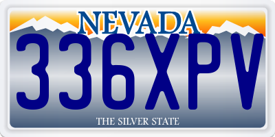 NV license plate 336XPV