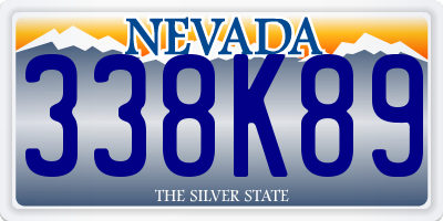 NV license plate 338K89