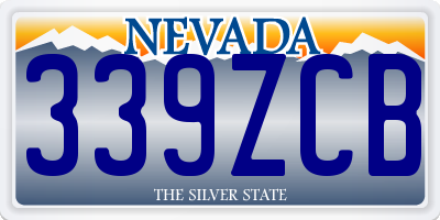 NV license plate 339ZCB