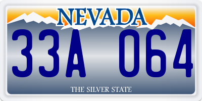 NV license plate 33A064