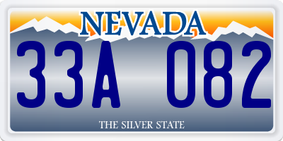 NV license plate 33A082