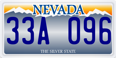 NV license plate 33A096