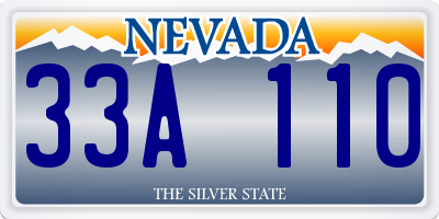 NV license plate 33A110