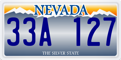 NV license plate 33A127