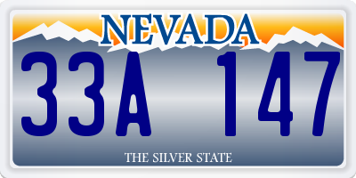 NV license plate 33A147