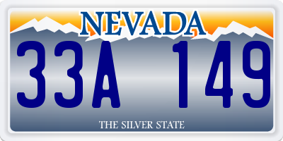 NV license plate 33A149