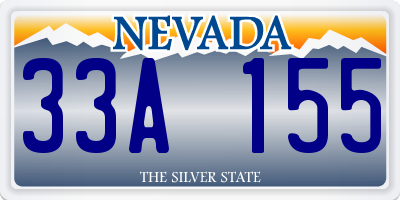 NV license plate 33A155