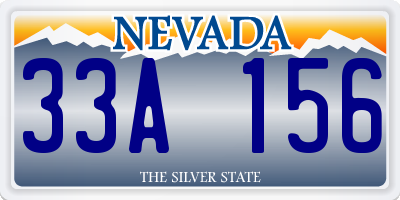 NV license plate 33A156