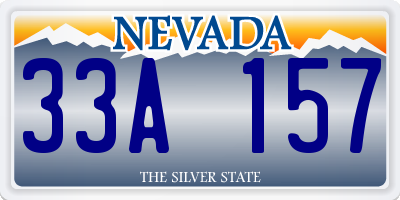 NV license plate 33A157