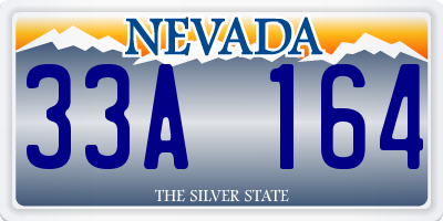 NV license plate 33A164