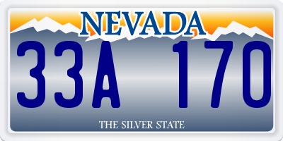 NV license plate 33A170