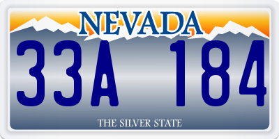 NV license plate 33A184
