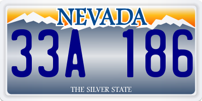 NV license plate 33A186