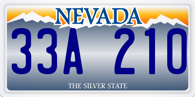 NV license plate 33A210